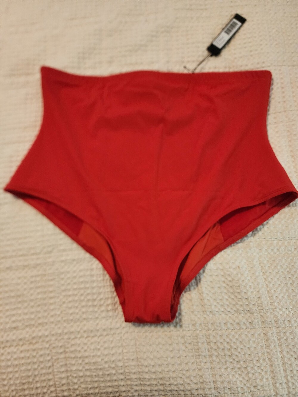 TA3 NWT High-Waisted Red Swim Bottoms 2X Stay-up Boning Slimming